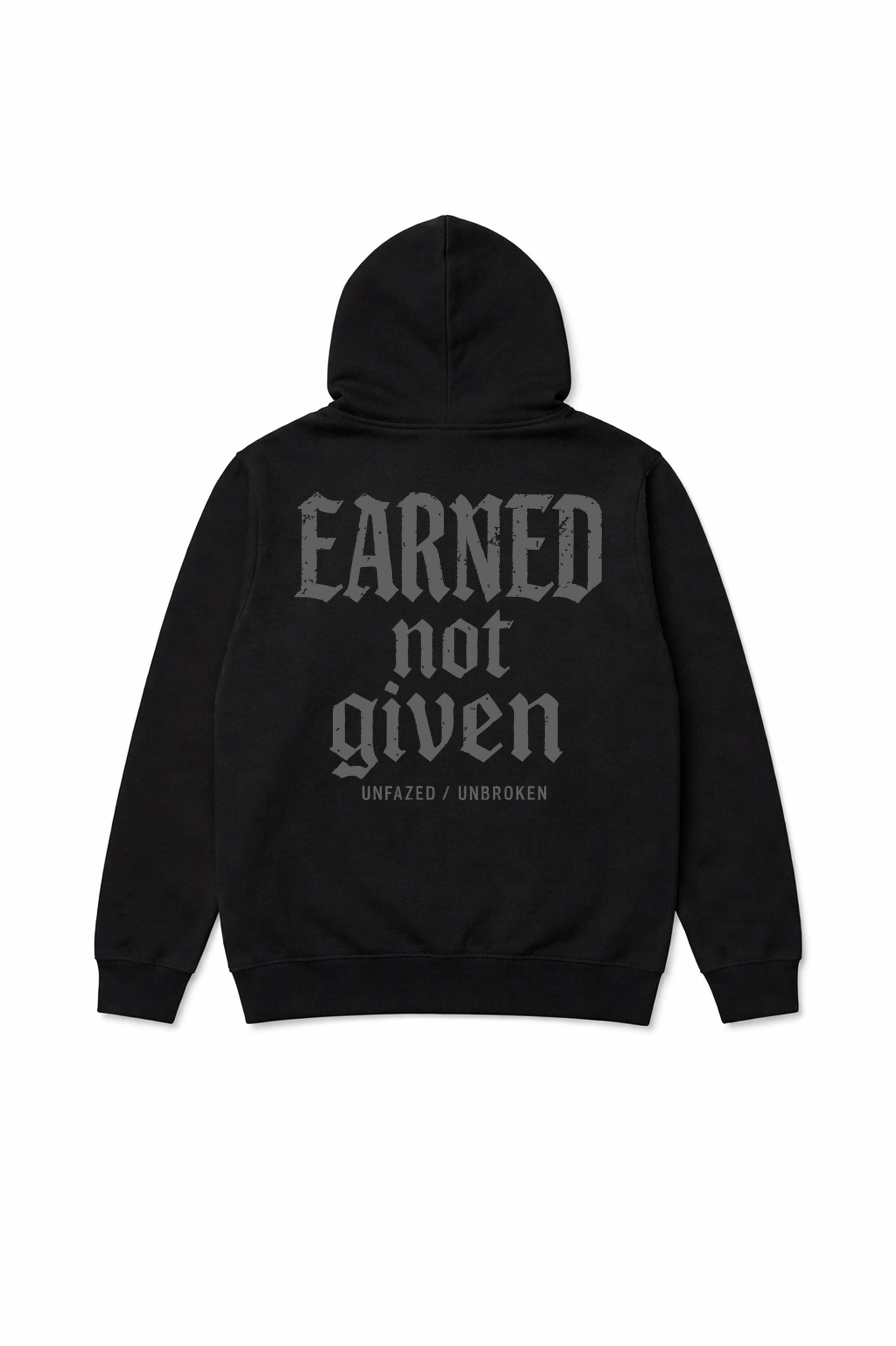 XAPE Earned Not Given String Hoodie - Black