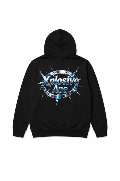 XAPE Electro Seal String Hoodie - Black