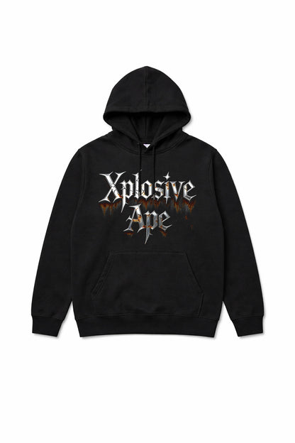 XAPE Forged in Fire String Hoodie - Black