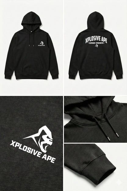 XAPE Garage Strength V2 String Hoodie - Black