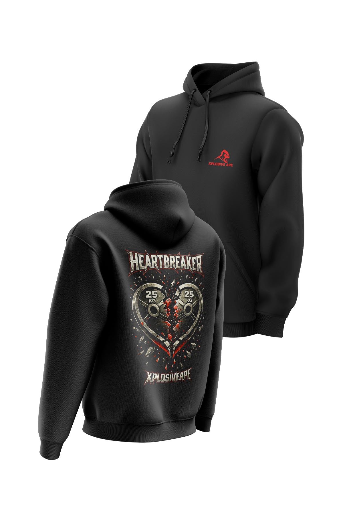XAPE Heartbreak String Hoodie - Black
