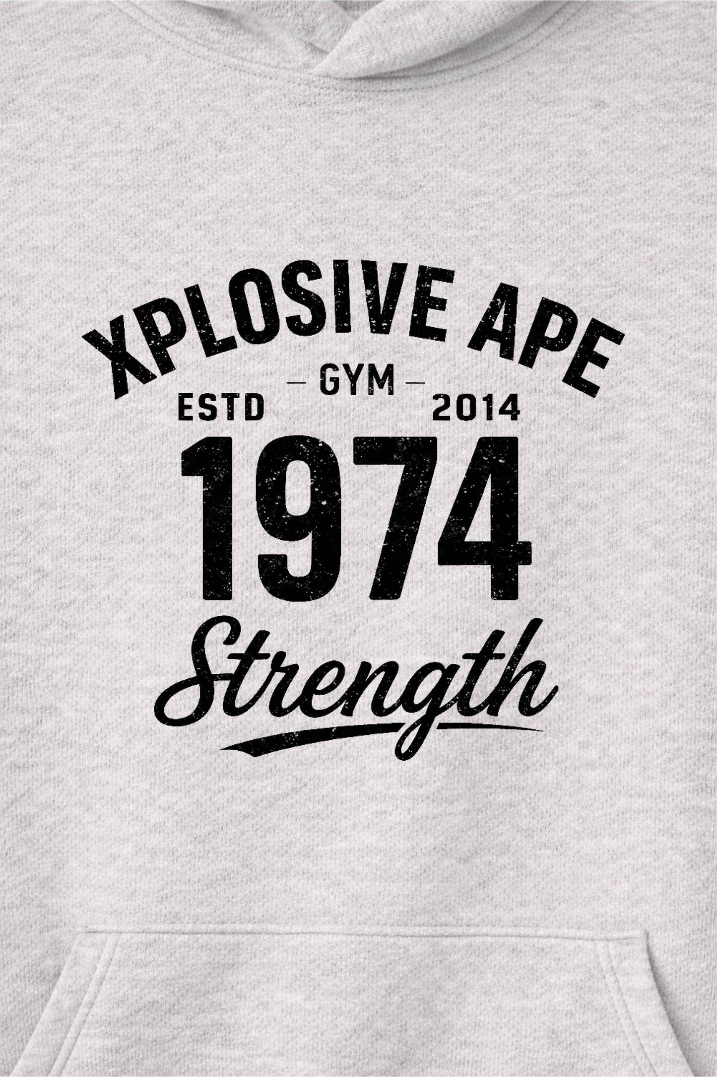 XAPE Heritage Script Raglan Hoodie - Oatmeal Heather/Black