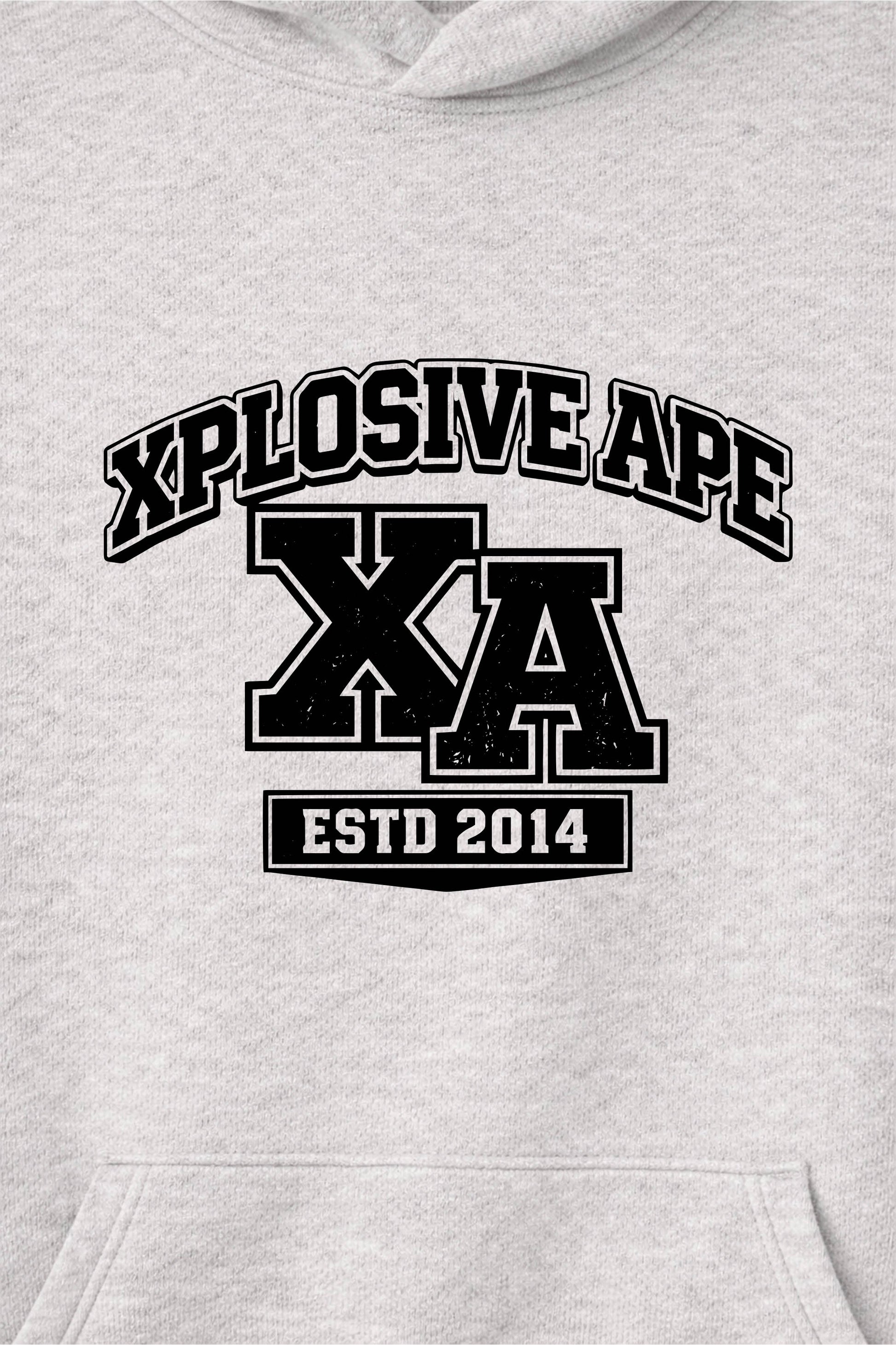 XAPE Monogram Raglan Hoodie - Oatmeal Heather/Black