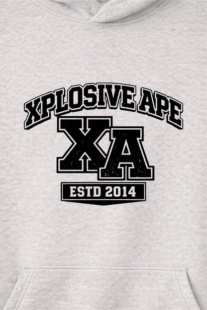 XAPE Monogram Raglan Hoodie - Oatmeal Heather/Black