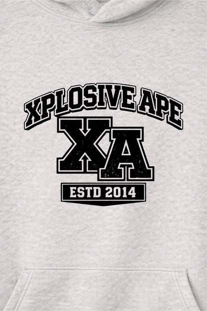 XAPE Monogram Raglan Hoodie - Oatmeal Heather/Black