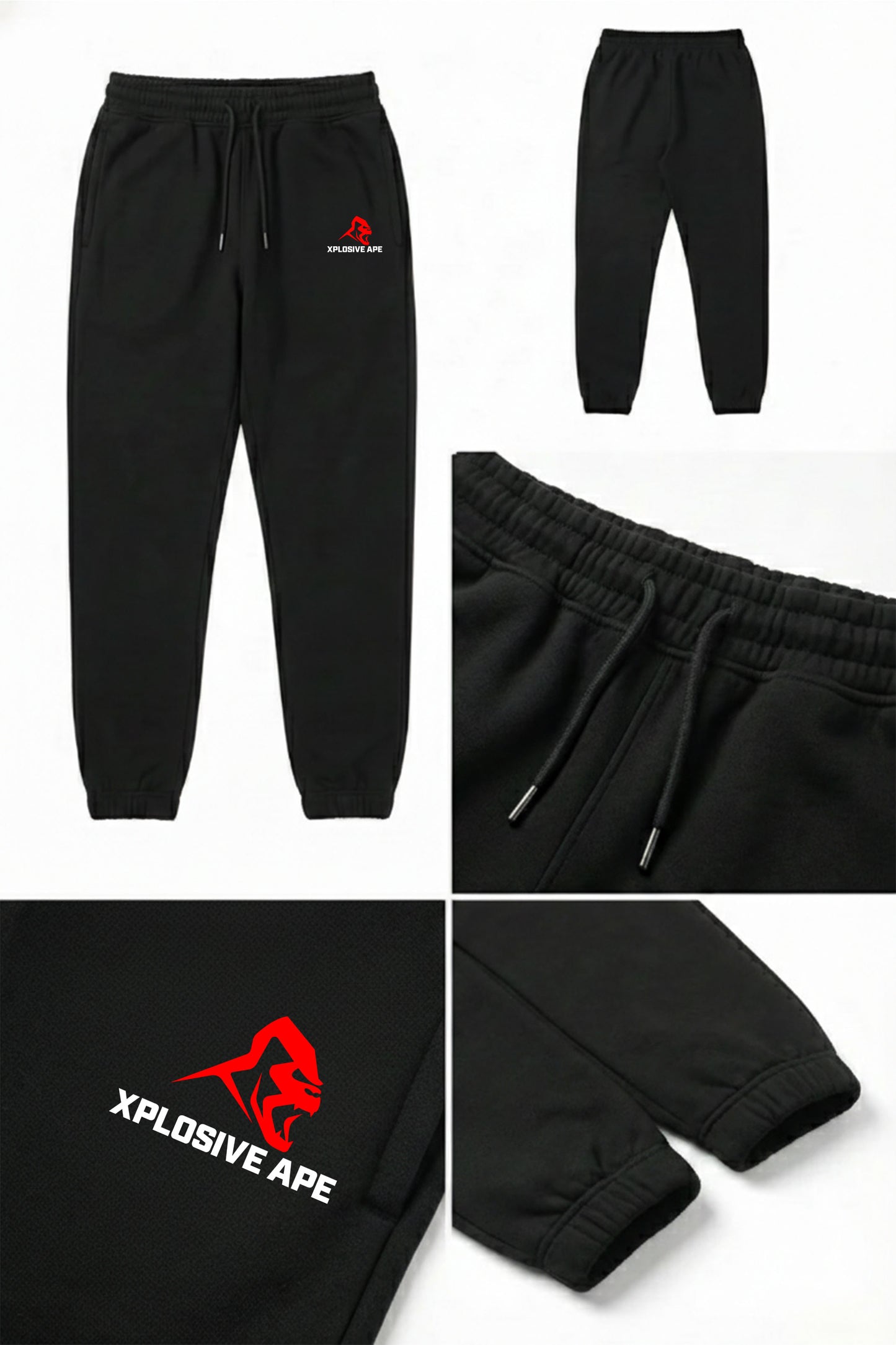 XAPE Original Logo V2 Joggers - Black