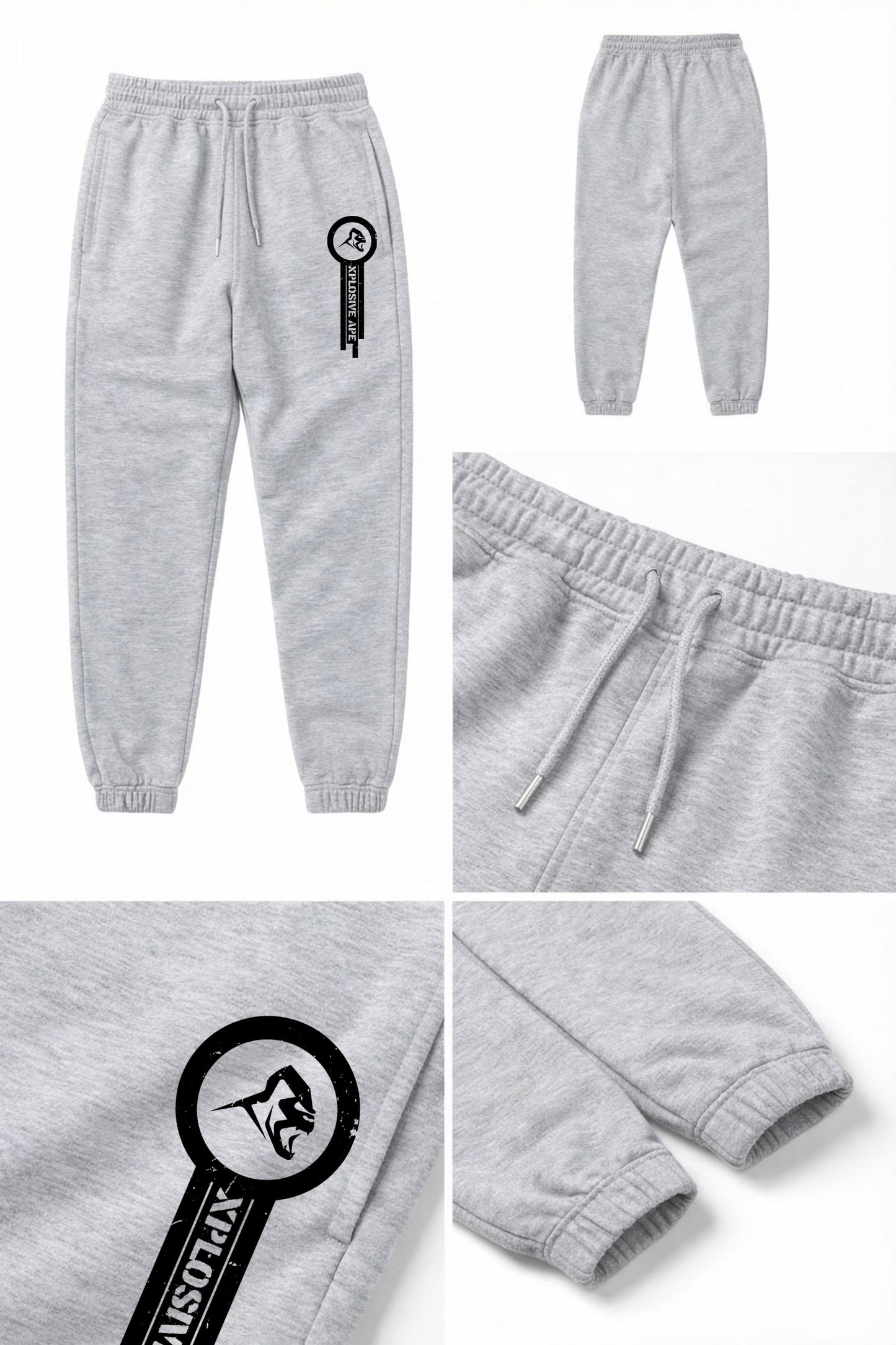 XAPE Panelled V2 Joggers - Ash Grey