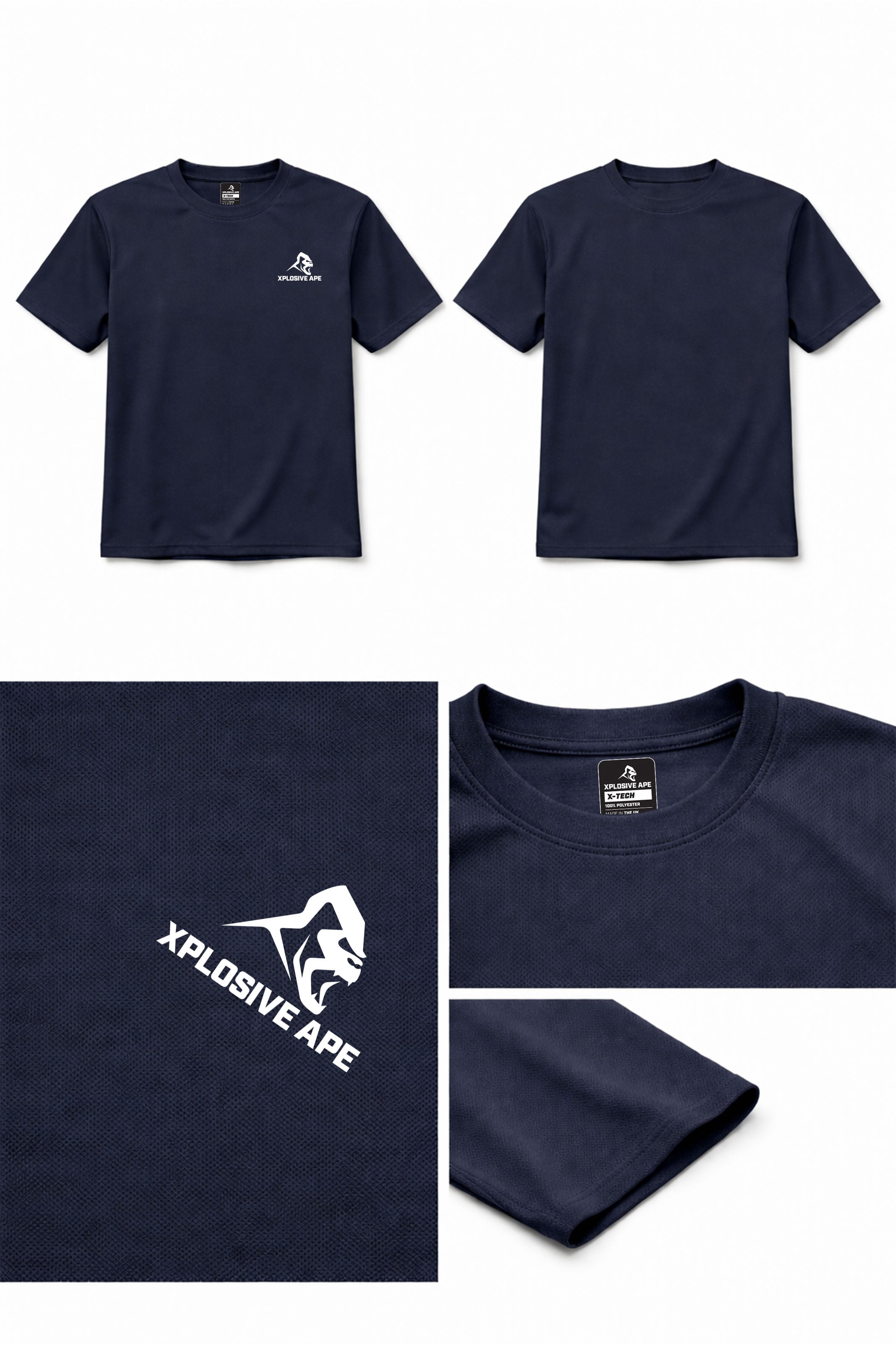 XAPE Prime Tech Tee - Navy – Xplosive Ape