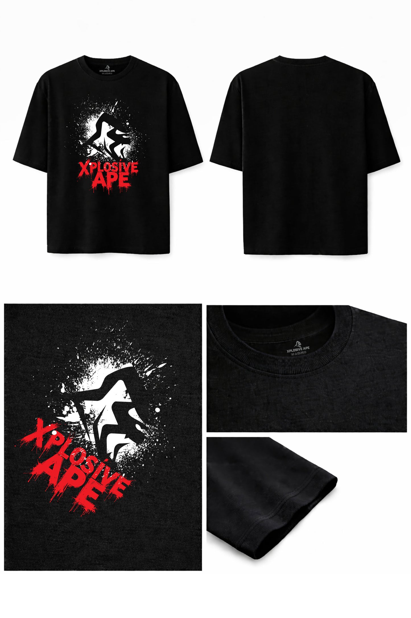 XAPE Rep Bleed Oversized Tee - Black