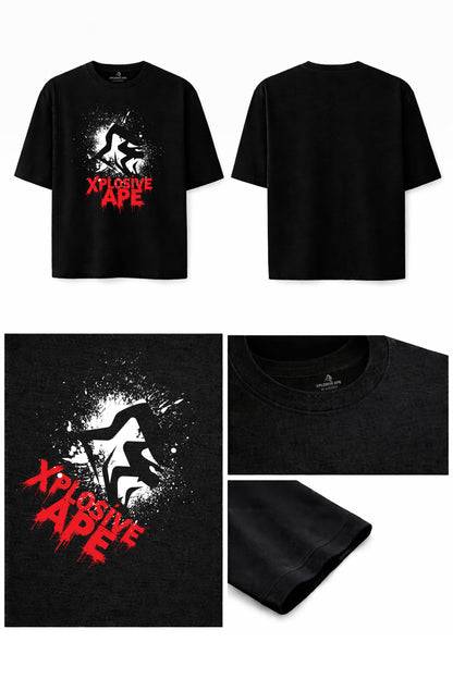 XAPE Rep Bleed Oversized Tee - Black