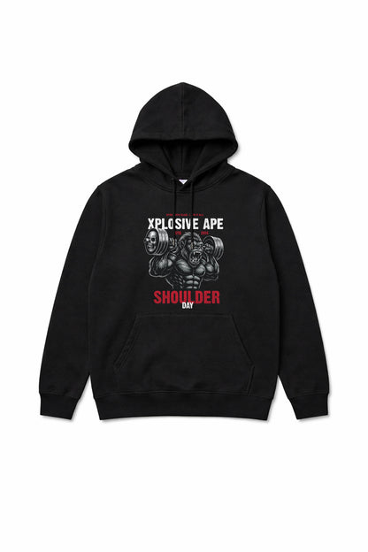 XAPE Shoulder Day V4 String Hoodie - Black
