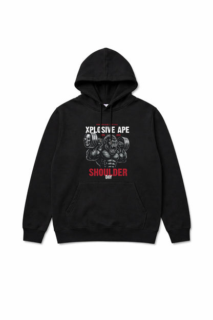 XAPE Shoulder Day V4 String Hoodie - Black