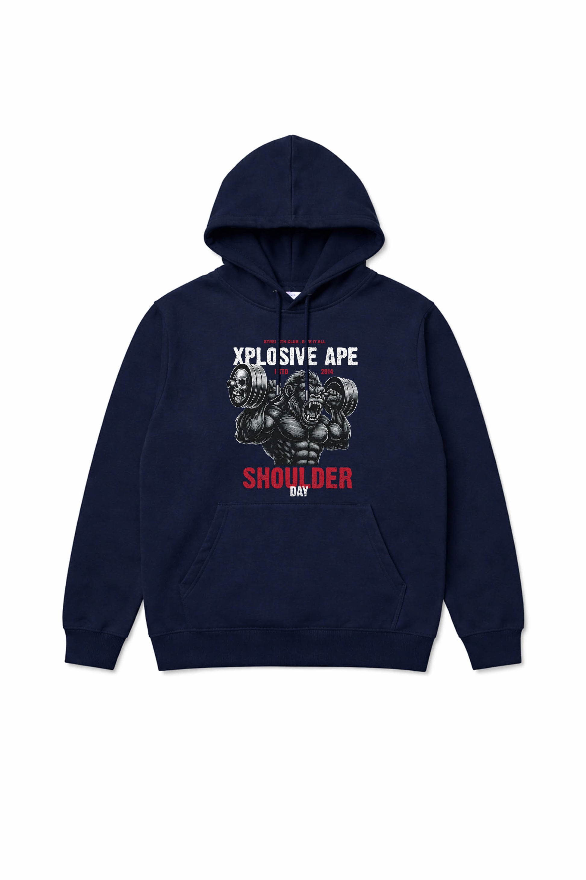 XAPE Shoulder Day V4 String Hoodie - Navy