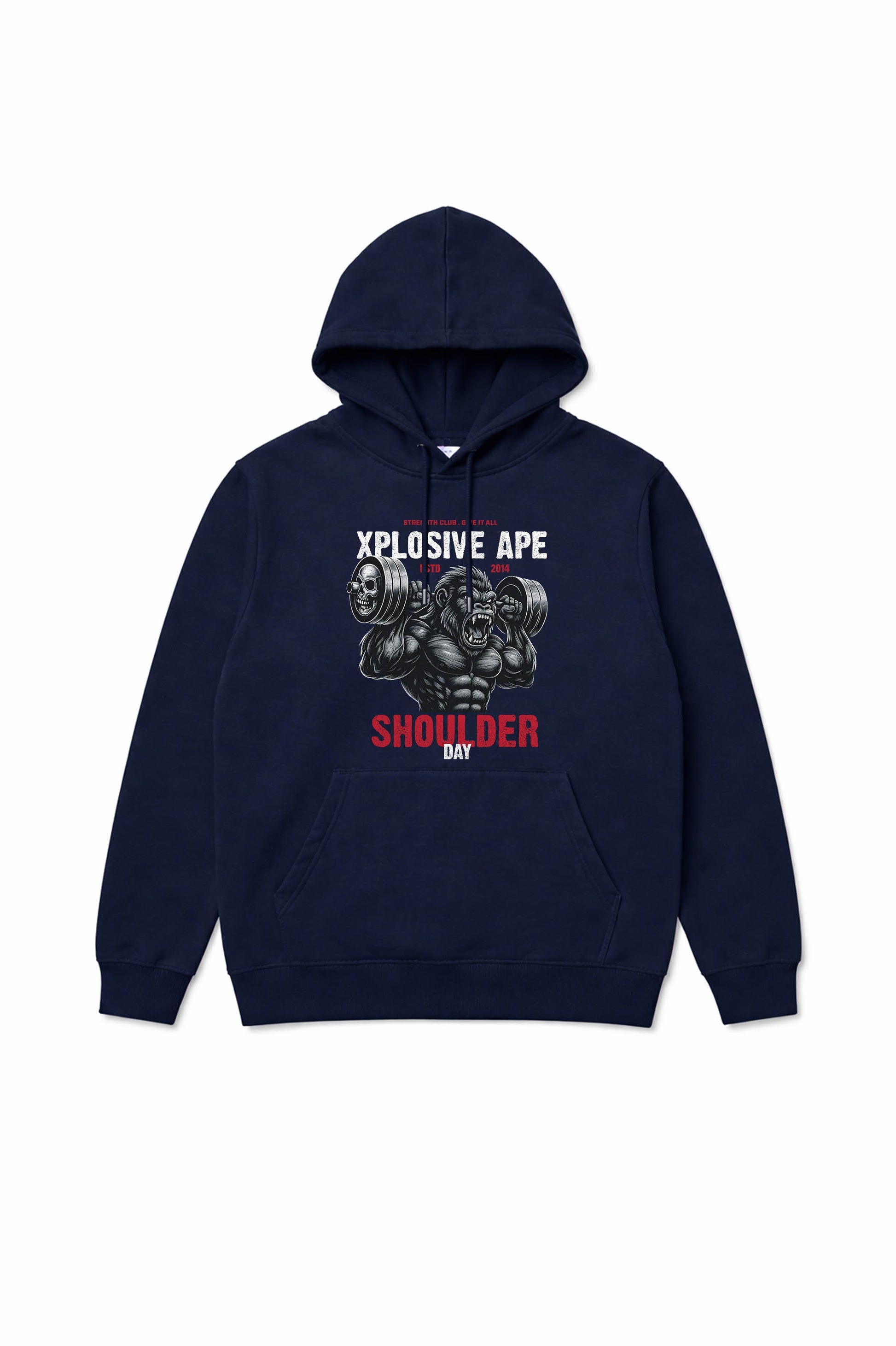 XAPE Shoulder Day V4 String Hoodie - Navy