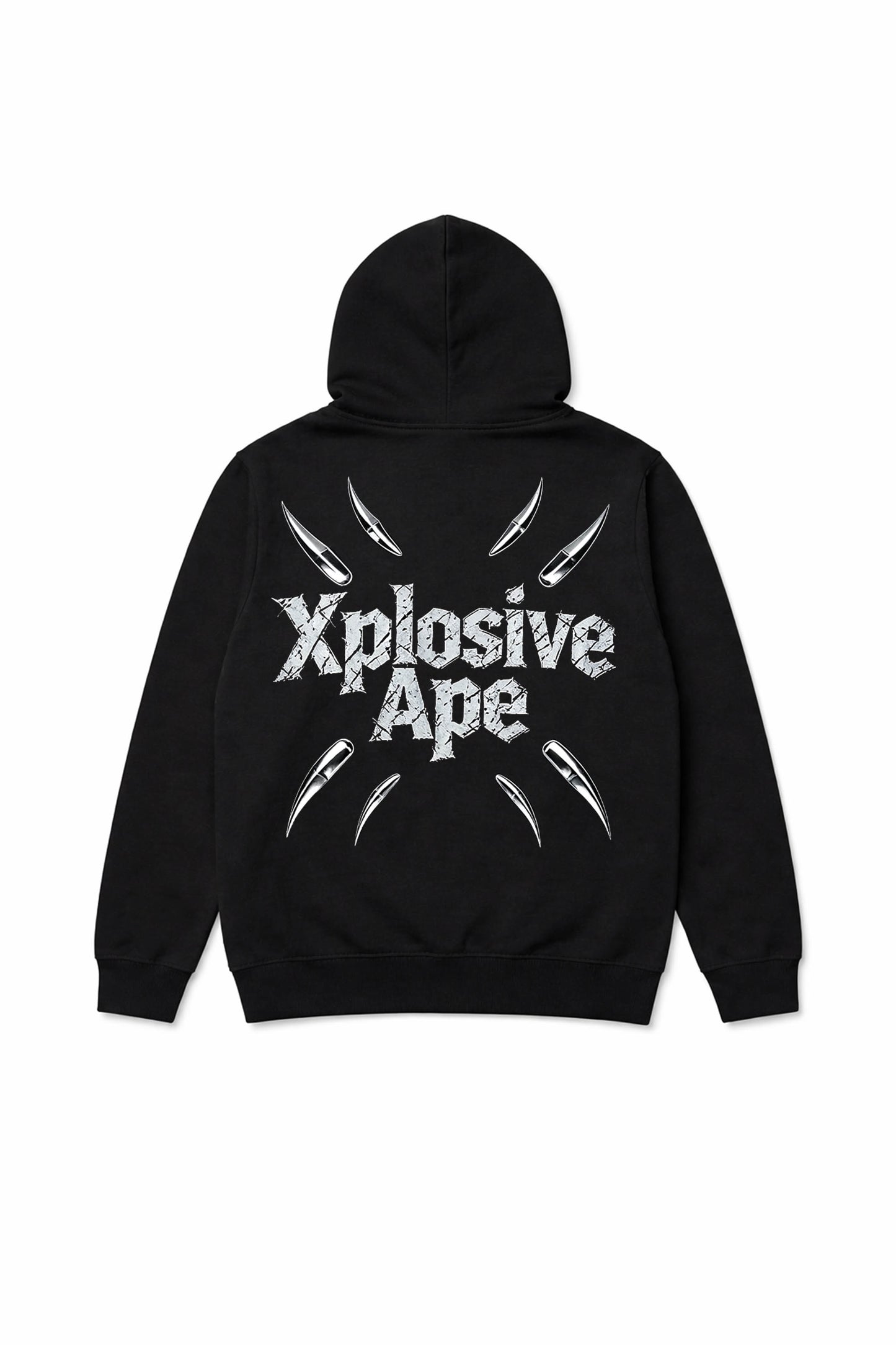 XAPE Shrapnel Burst String Hoodie - Black