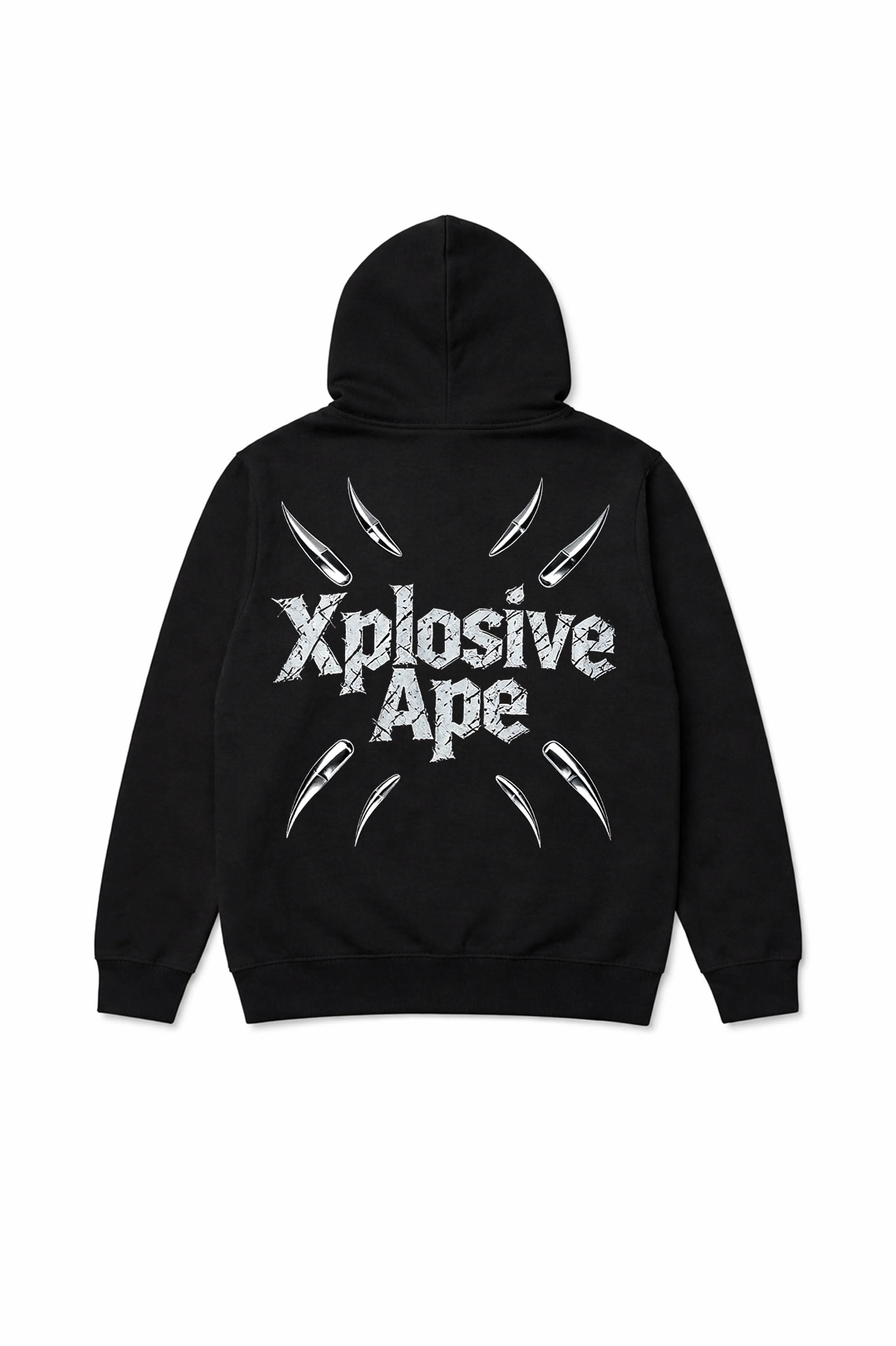 XAPE Shrapnel Burst String Hoodie - Black