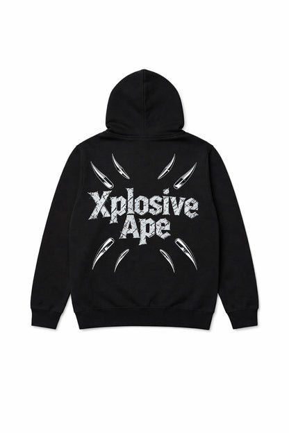 XAPE Shrapnel Burst String Hoodie - Black
