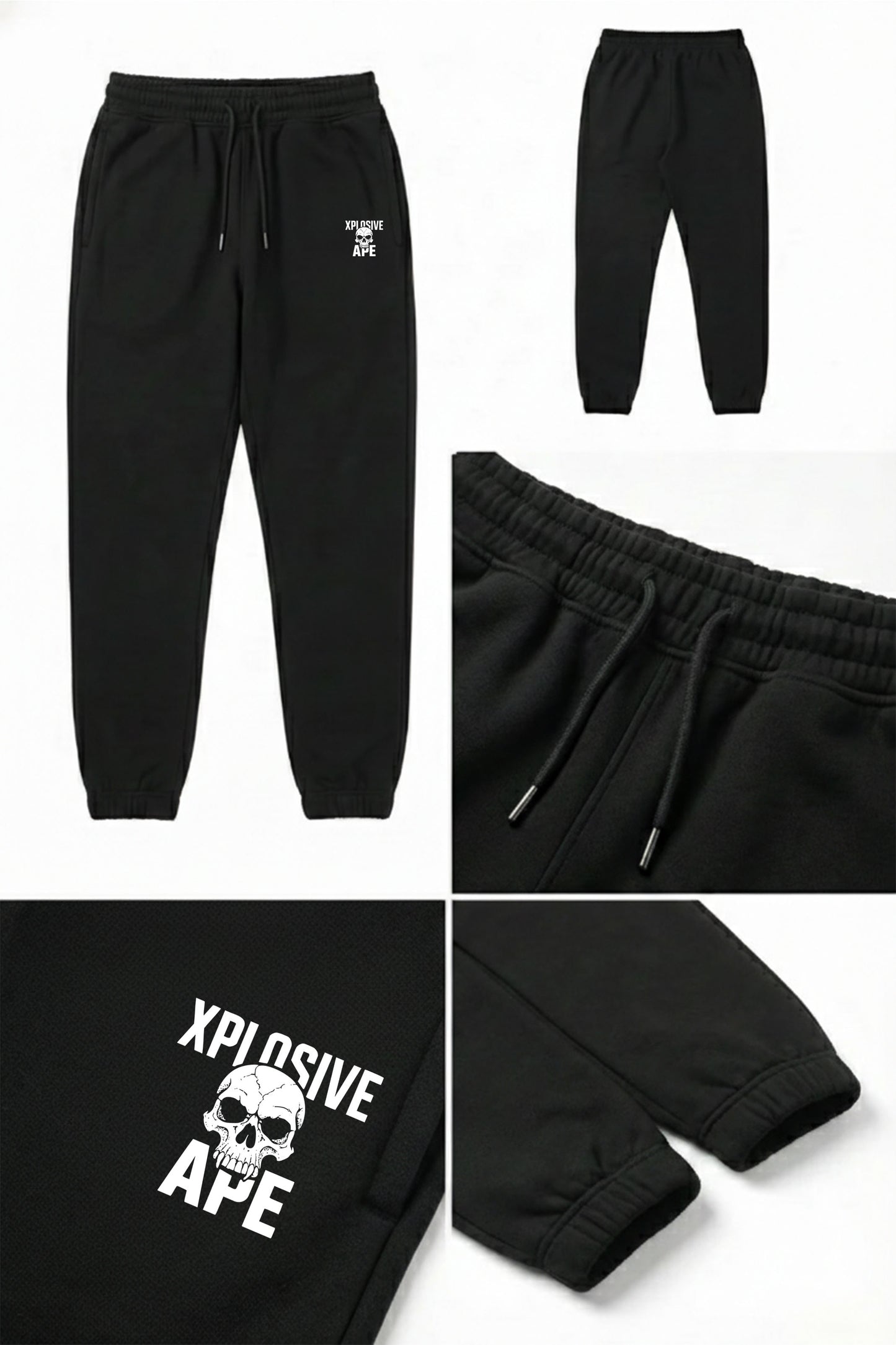 XAPE Skull Force Joggers - Black