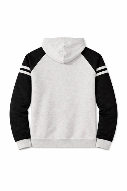 XAPE Speed Camp Raglan Hoodie - Oatmeal Heather/Black