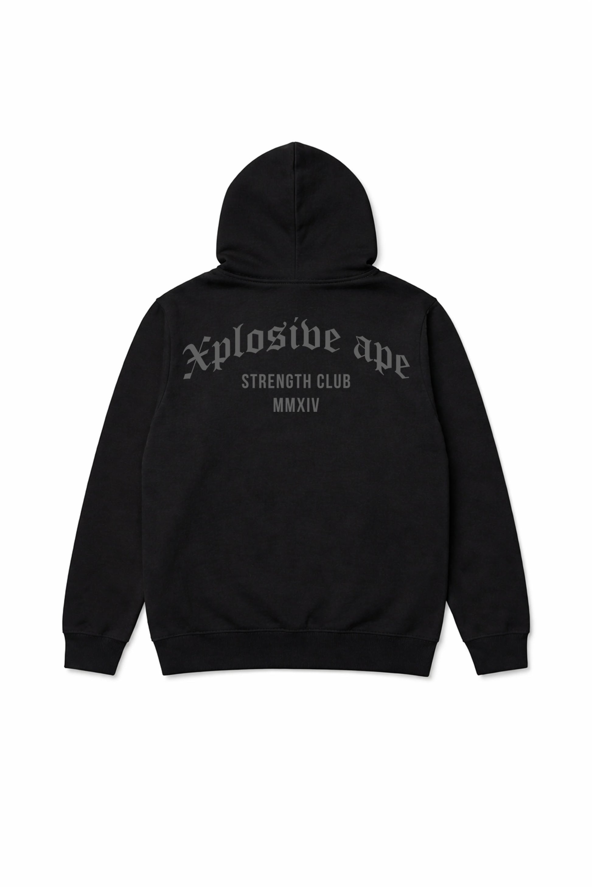 XAPE Strength Club MMXIV String Hoodie - Black