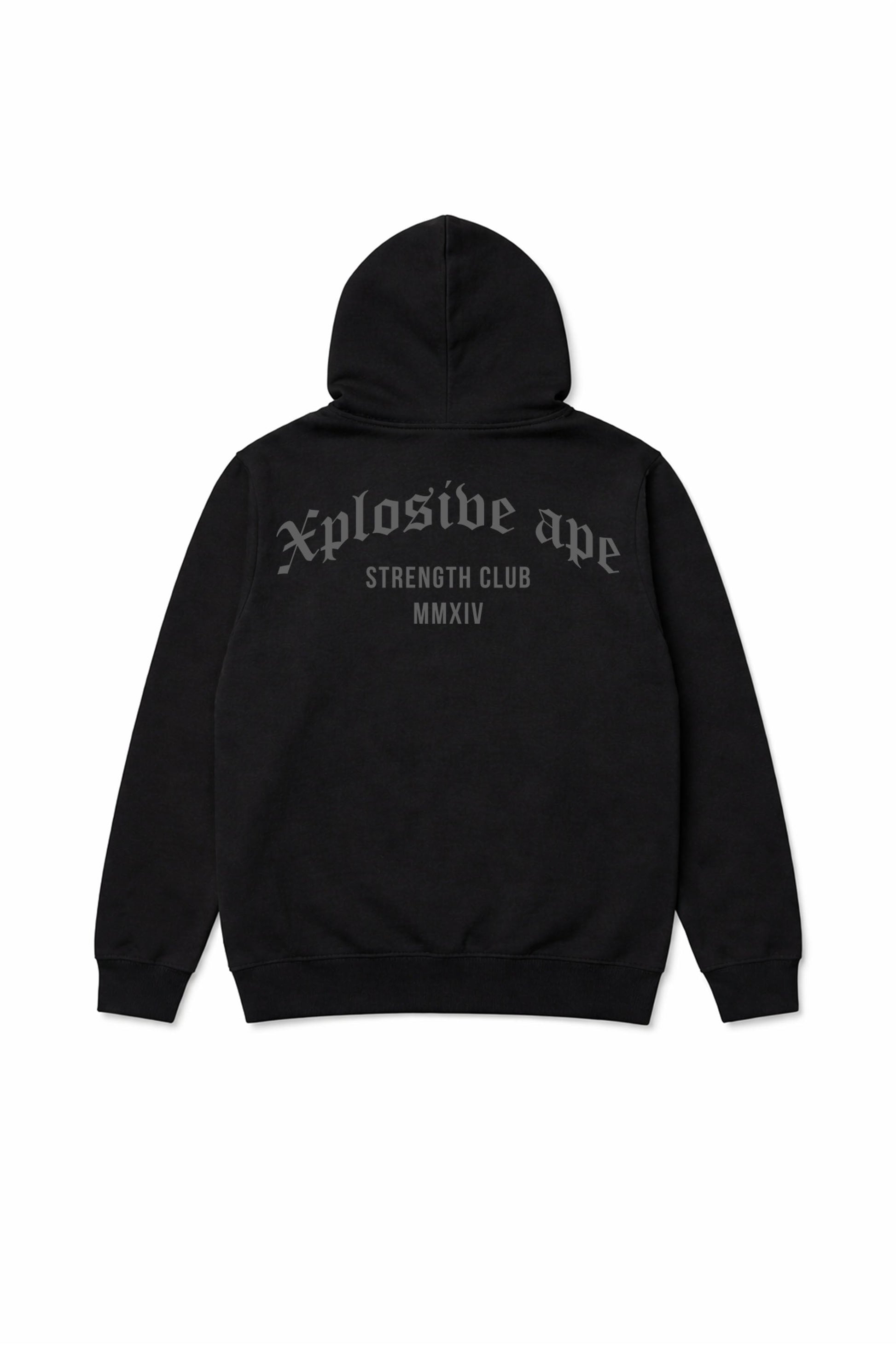 XAPE Strength Club MMXIV String Hoodie - Black
