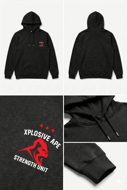 XAPE Strength Unit V2 String Hoodie - Black