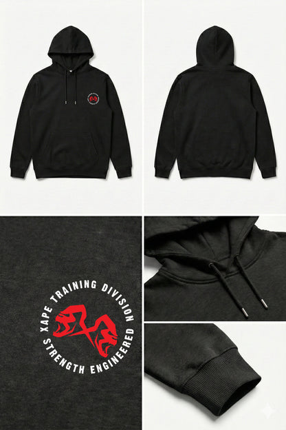 XAPE Training Division V2 String Hoodie - Black