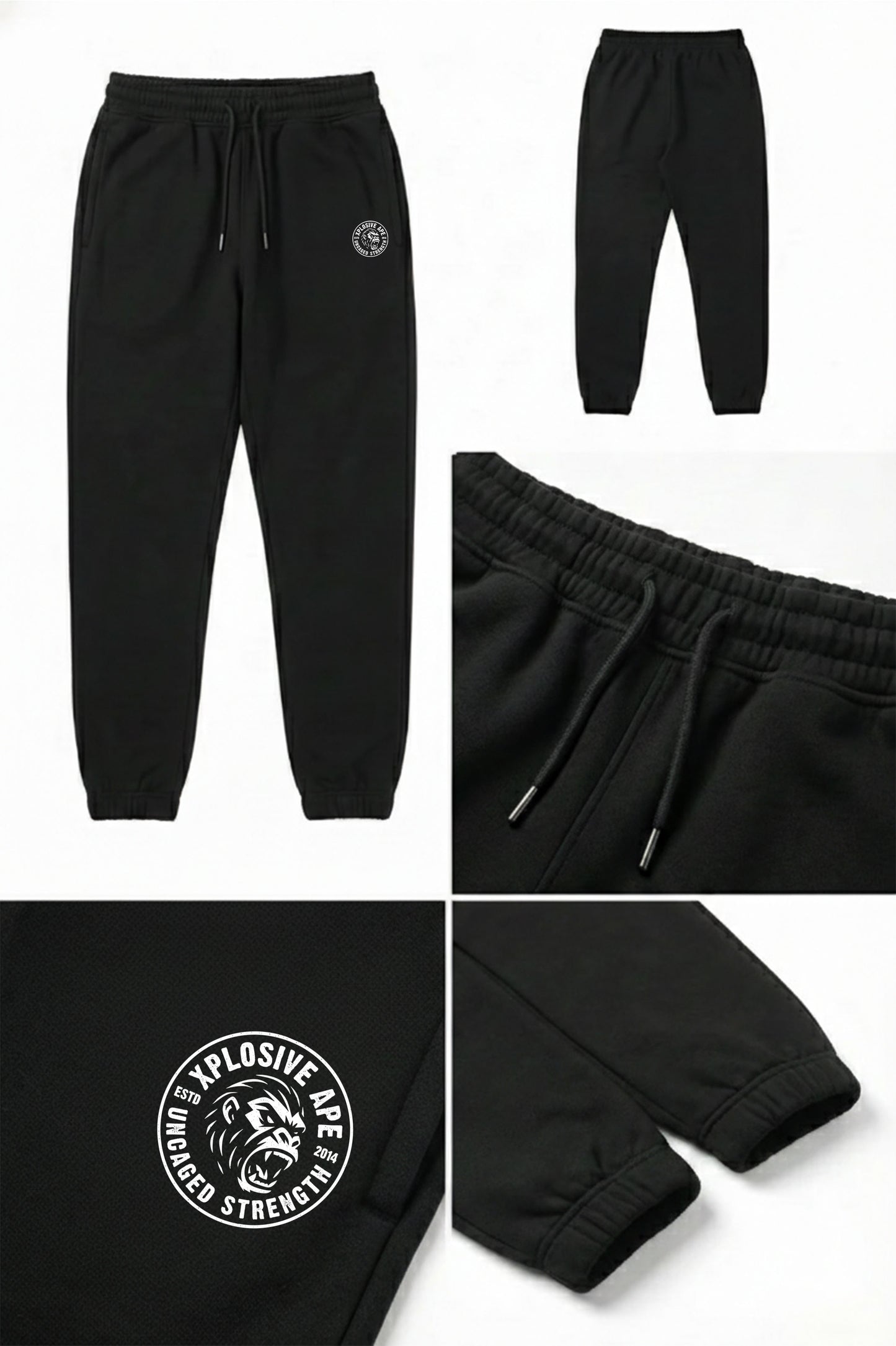 XAPE Uncaged Strength Joggers - Black