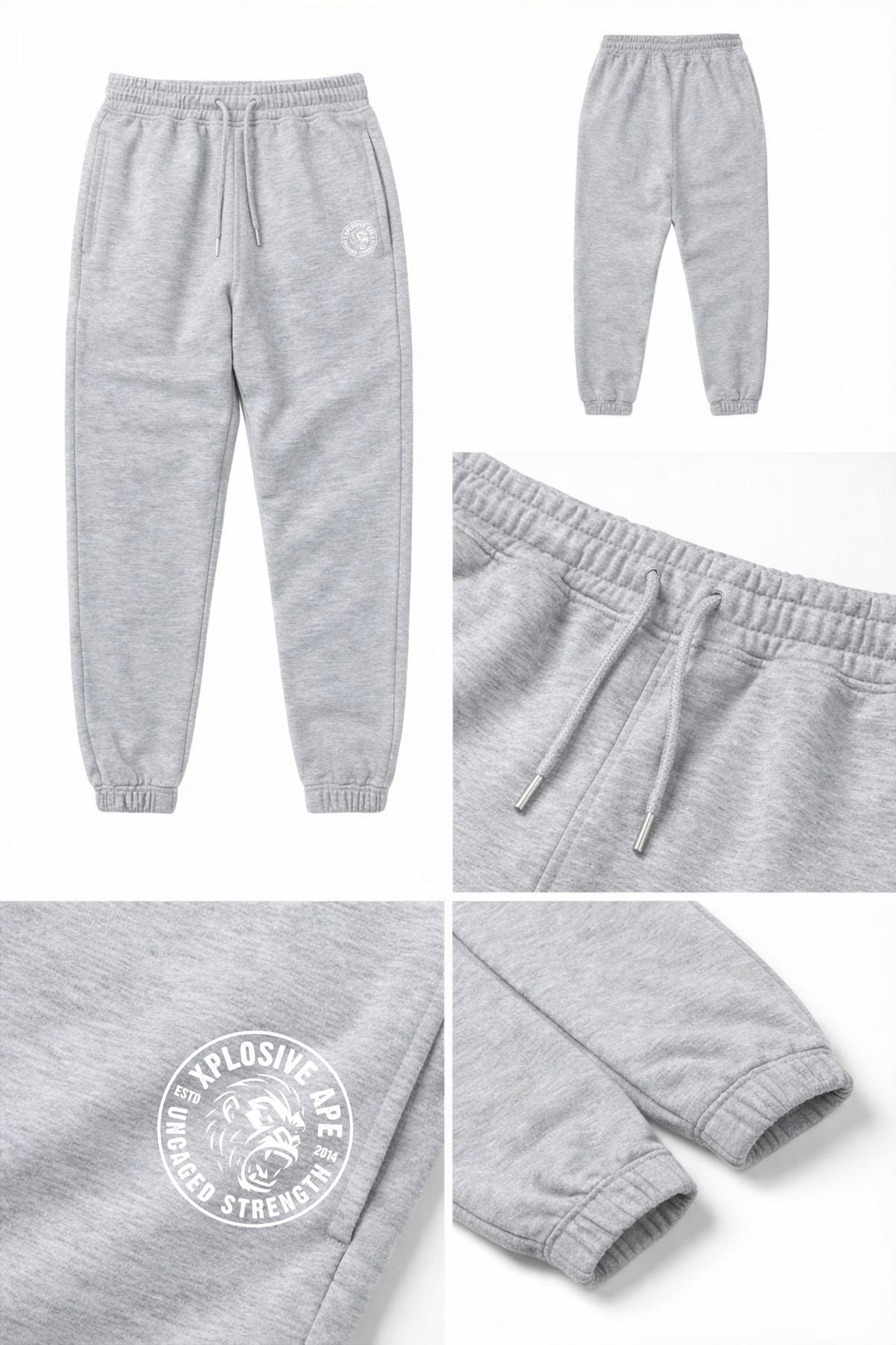 XAPE Uncaged Strength Joggers - Heather Grey