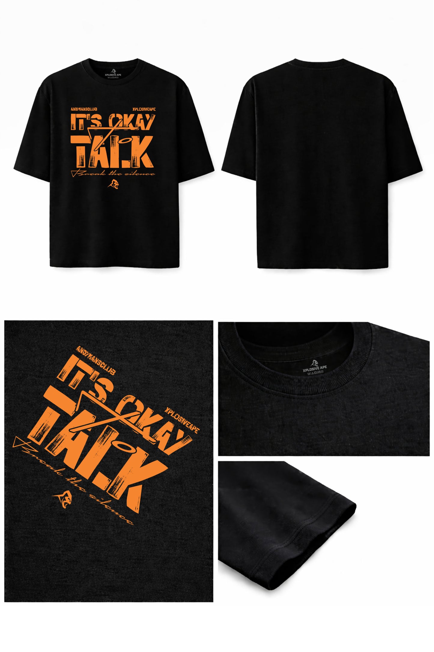 XAPE X AMC It's Okay To Talk Oversized Tee - Black