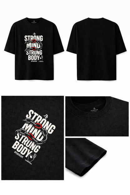 XAPE X AMC Strong Mind Strong Body Oversized Tee - Black