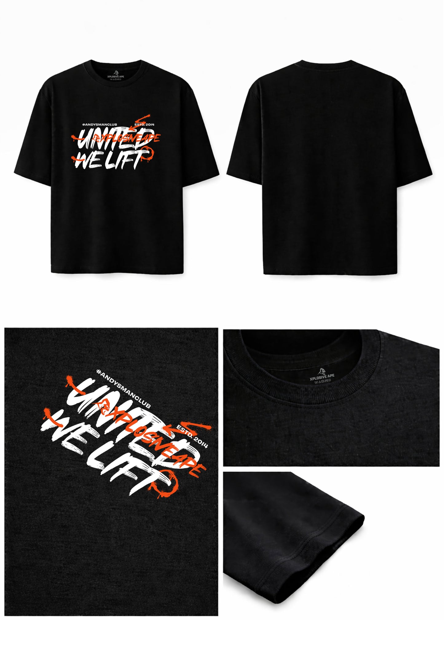 XAPE X AMC United We Lift Oversized Tee - Black