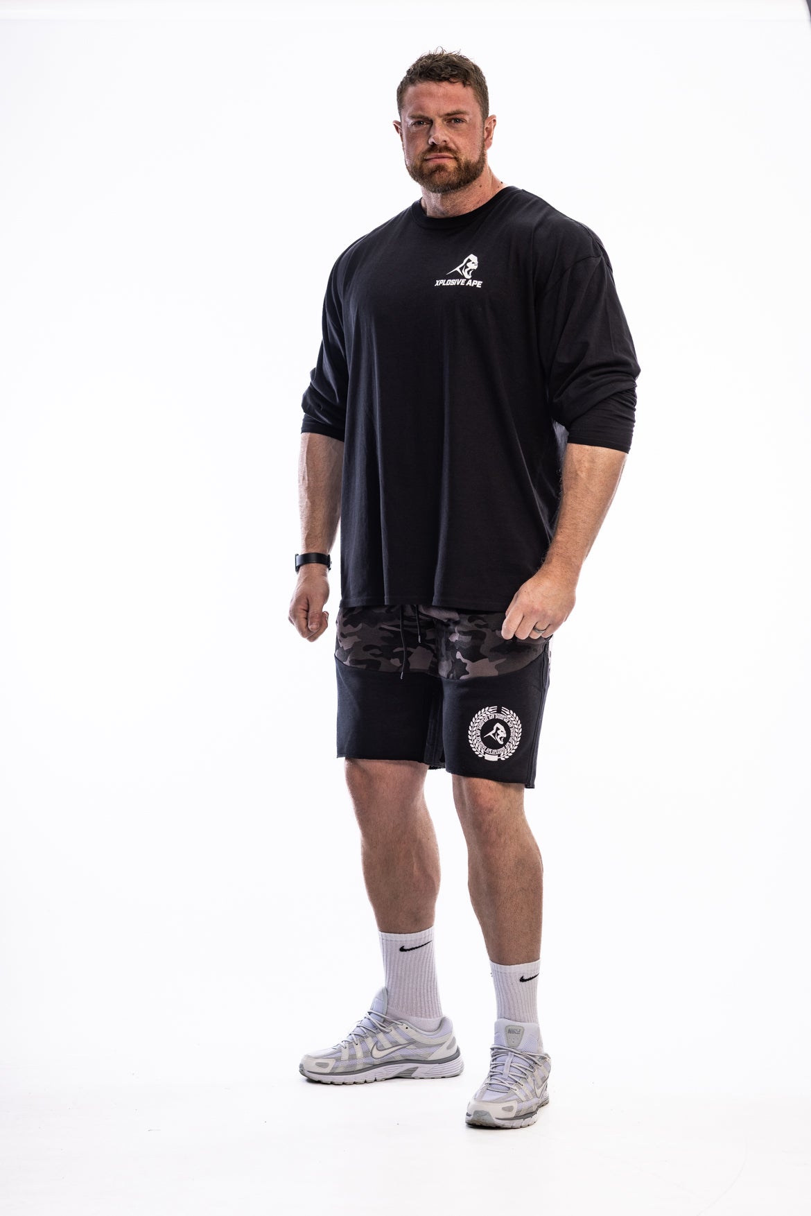 XAPE Century Camo Rag Shorts - Sports Grey