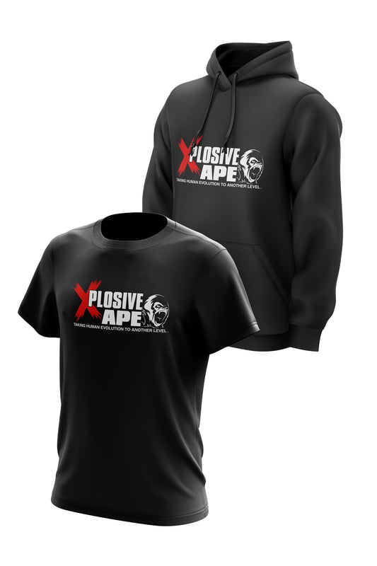 XAPE Classic Logo Hoodie & Tee Combo - Black