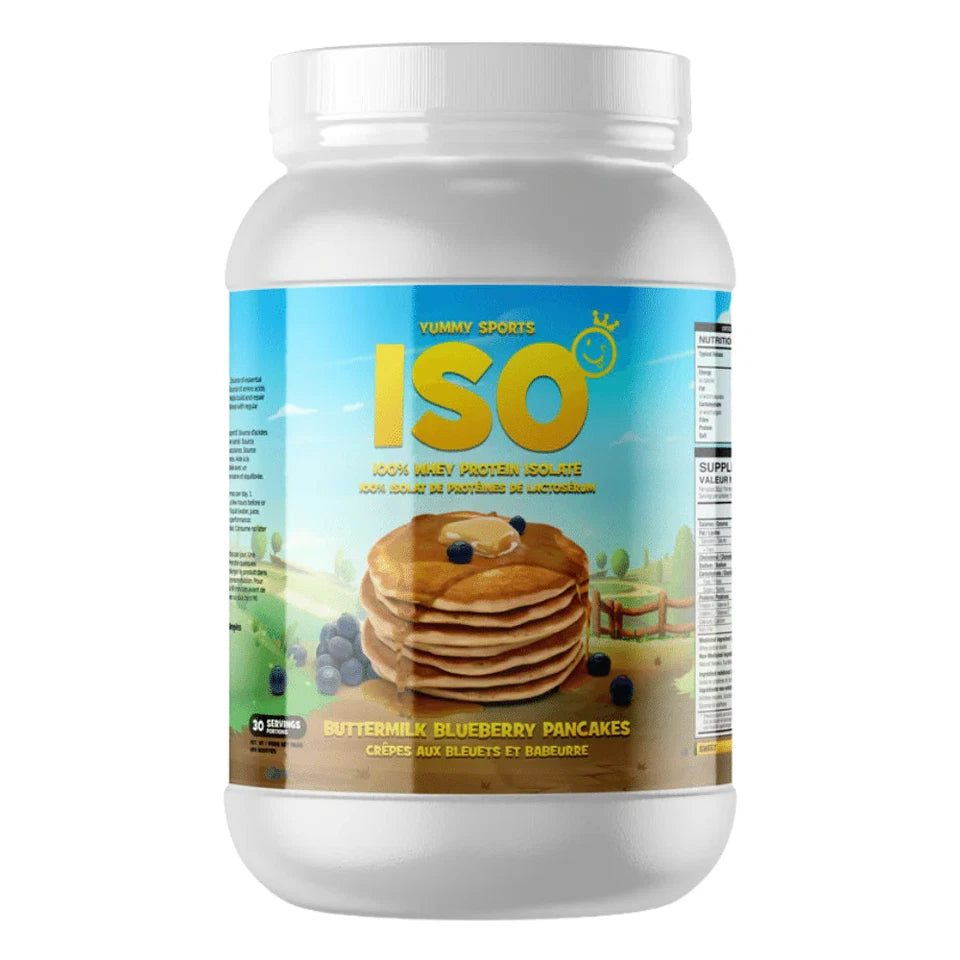 Yummy Sports ISO Tub 30 Serv 960g Buttermilk Blueberry Pancake