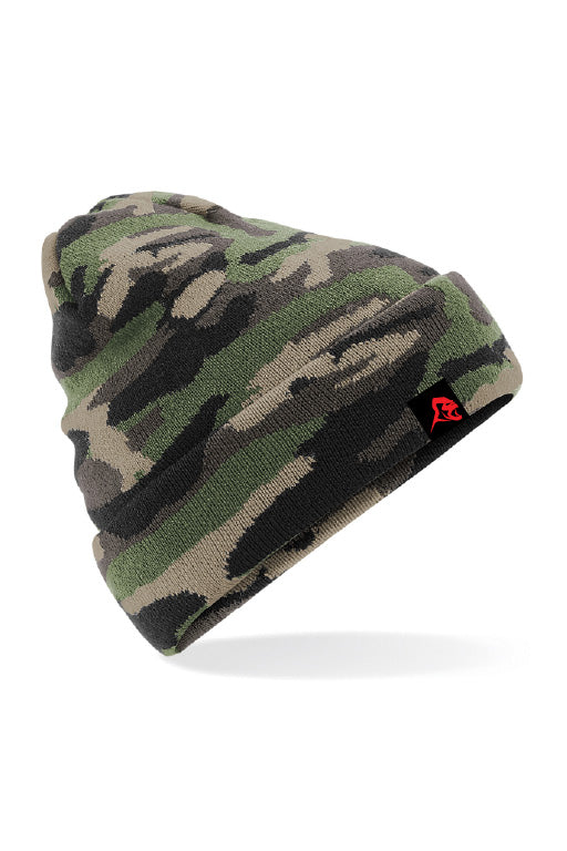 XAPE Classic Label Beanie - Jungle Camo