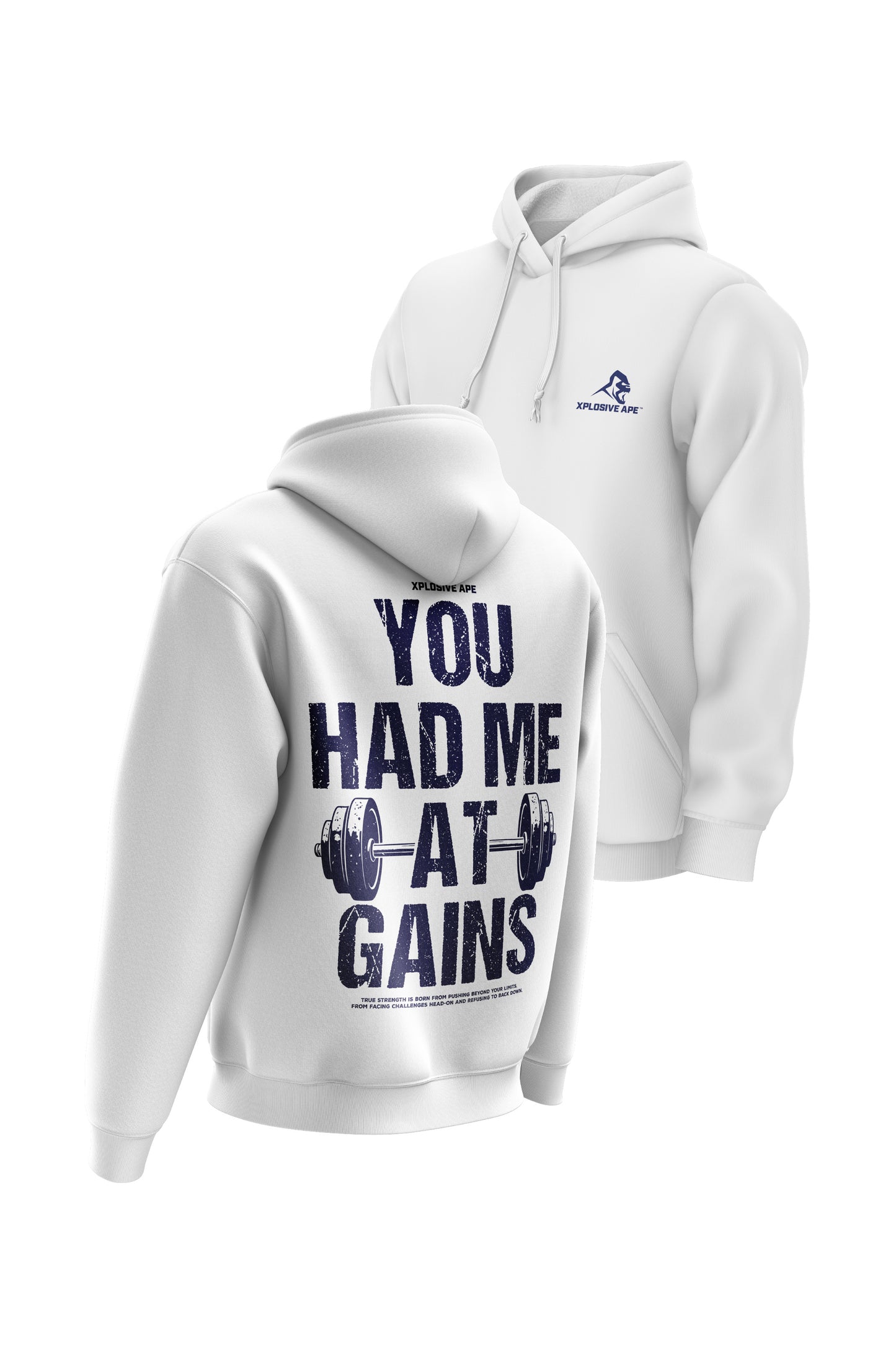 XAPE Alpha Gains Hoodie - White