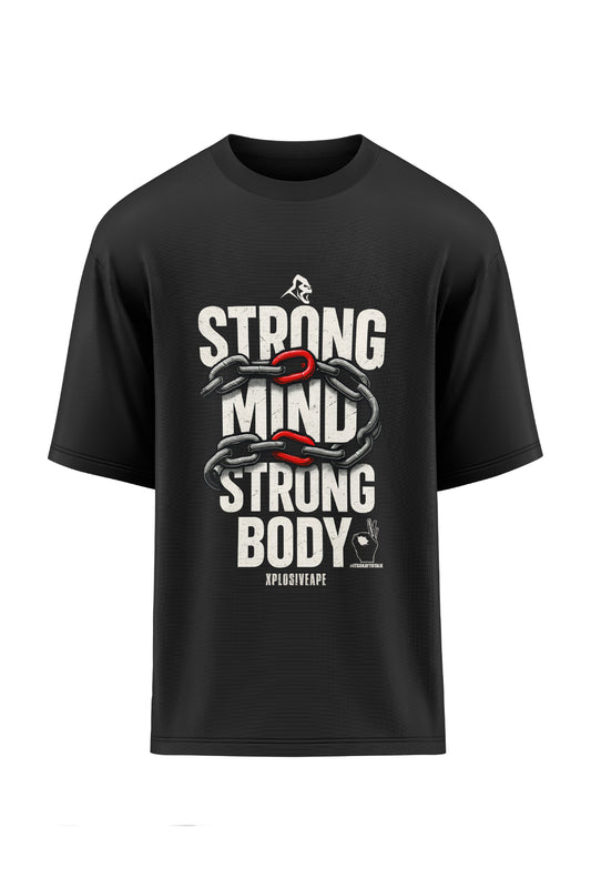 XAPE X AMC Strong Mind Strong Body Oversized Tee - Black