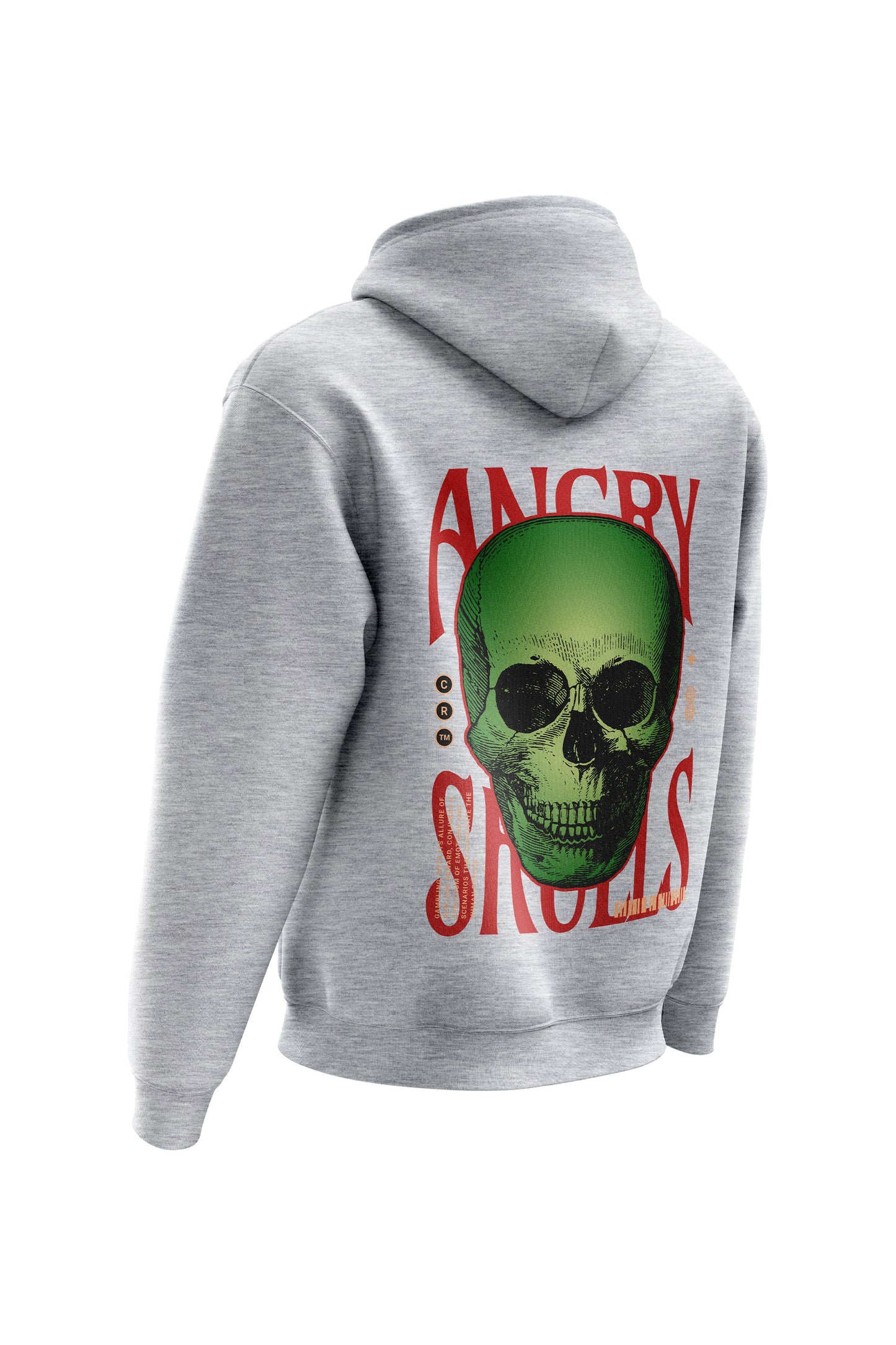 Untold Studios Angry Skulls Hoodie - Grey