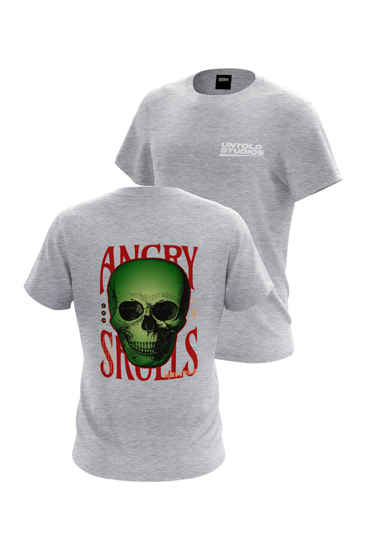 Untold Studios Angry Skulls Tee - Grey