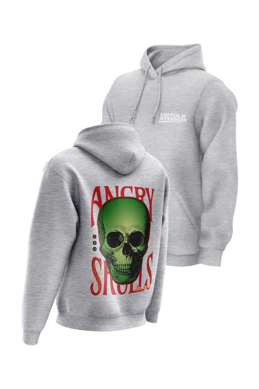 Untold Studios Angry Skulls Hoodie - Grey