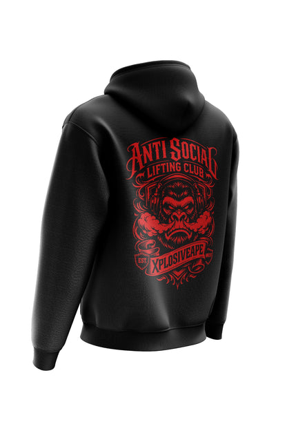 XAPE Antisocial String Hoodie - Black