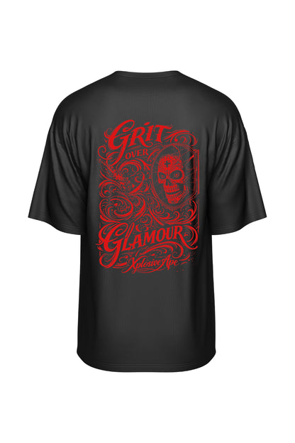 XAPE Grit Oversized Tee - Black