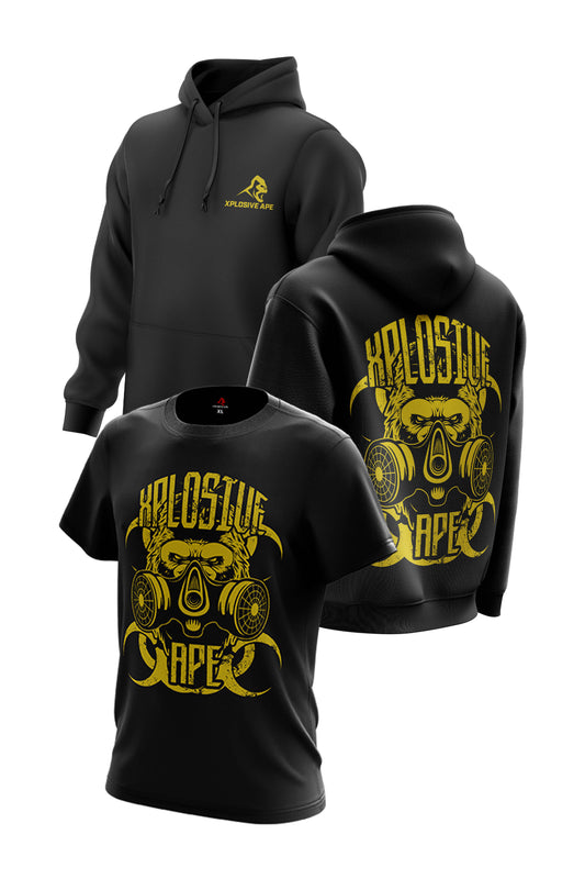 XAPE Biohazard Hoodie & Tee Combo - Black