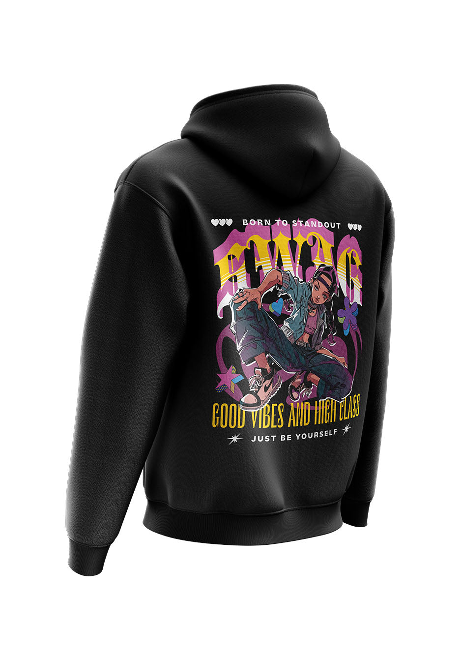 Untold Studios Born to Stand out Hoodie - Black