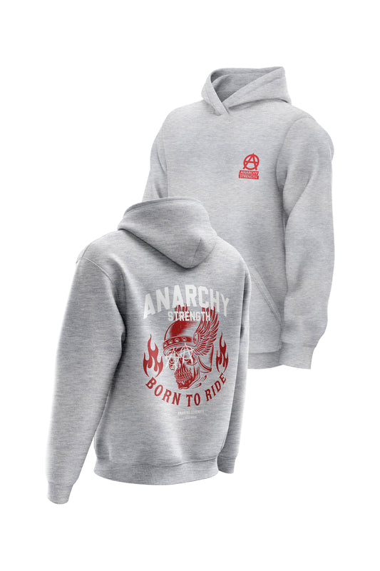 AS Born To Ride Hoodie - Heather Grey