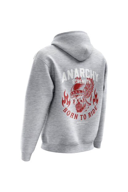 AS Born To Ride Hoodie - Heather Grey
