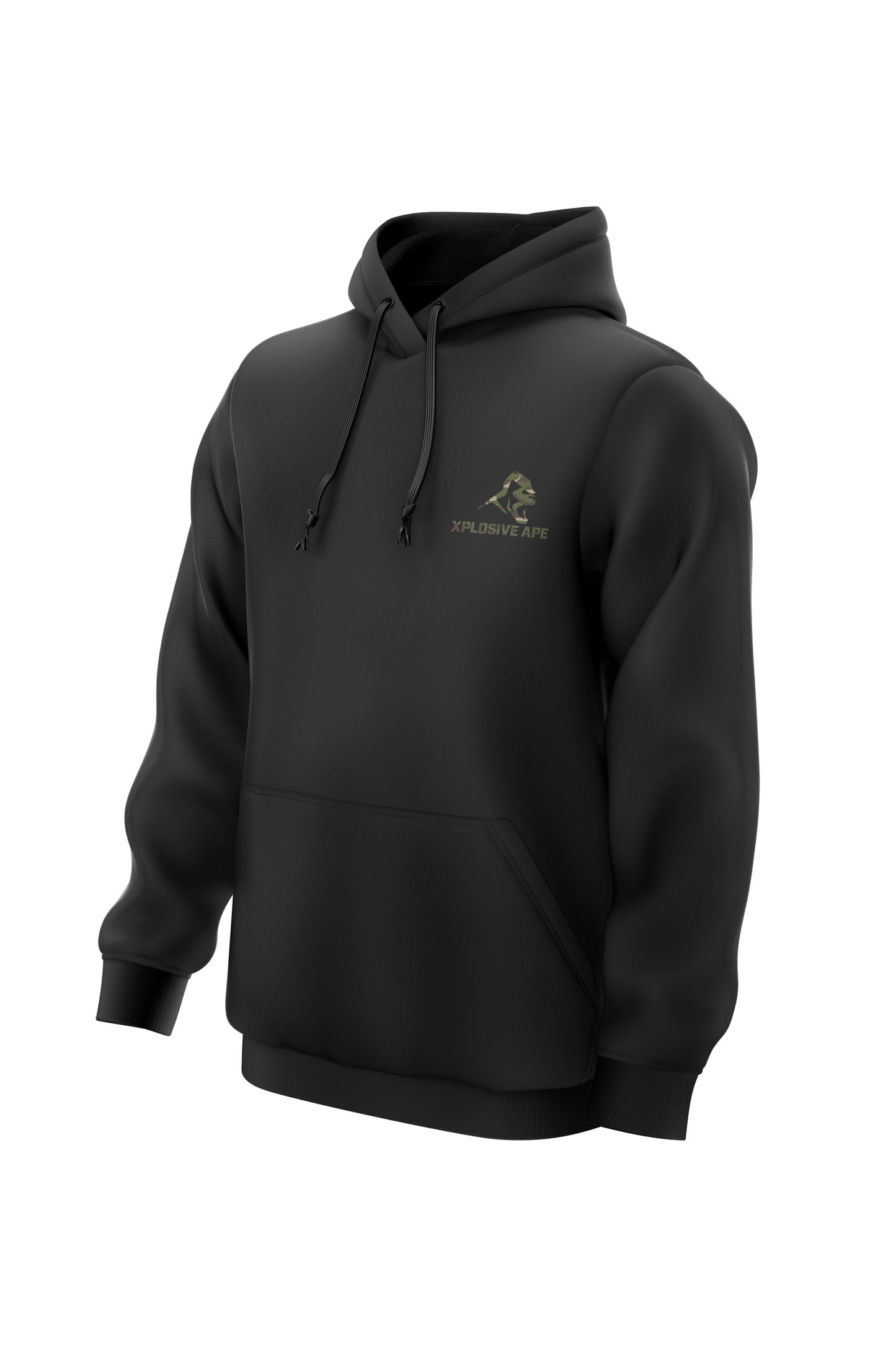XAPE Essential Camo V2 String Hoodie - Black