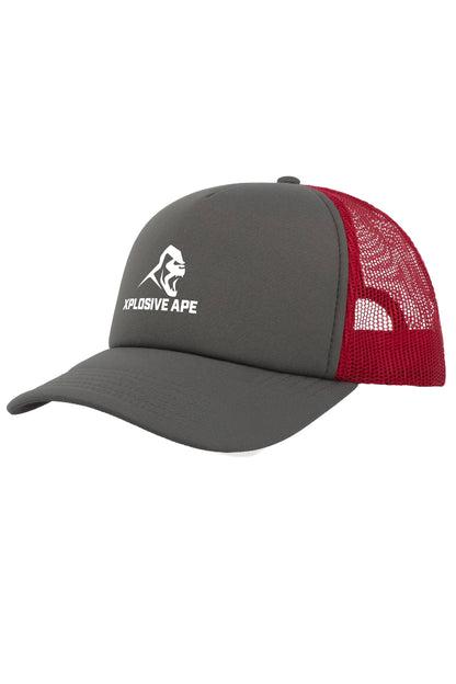 XAPE Essential Trucker Cap - Grey/Red