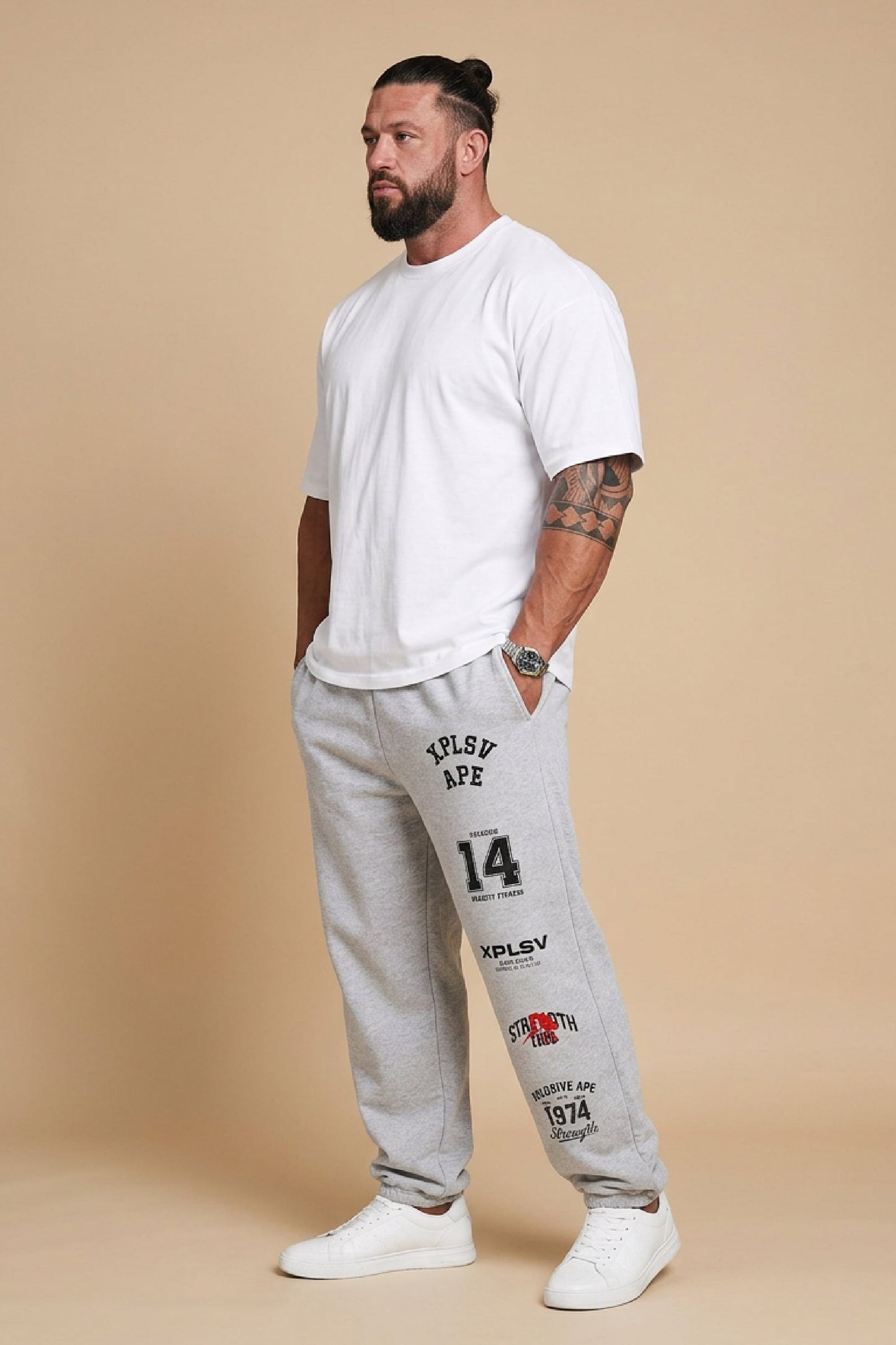 XAPE Chaos Oversized Joggers - Ash Grey